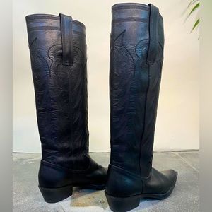 GIVENCHY LEATHER COWBOY WESTERN KNEE BOOTS